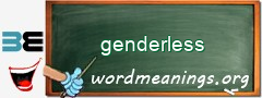WordMeaning blackboard for genderless